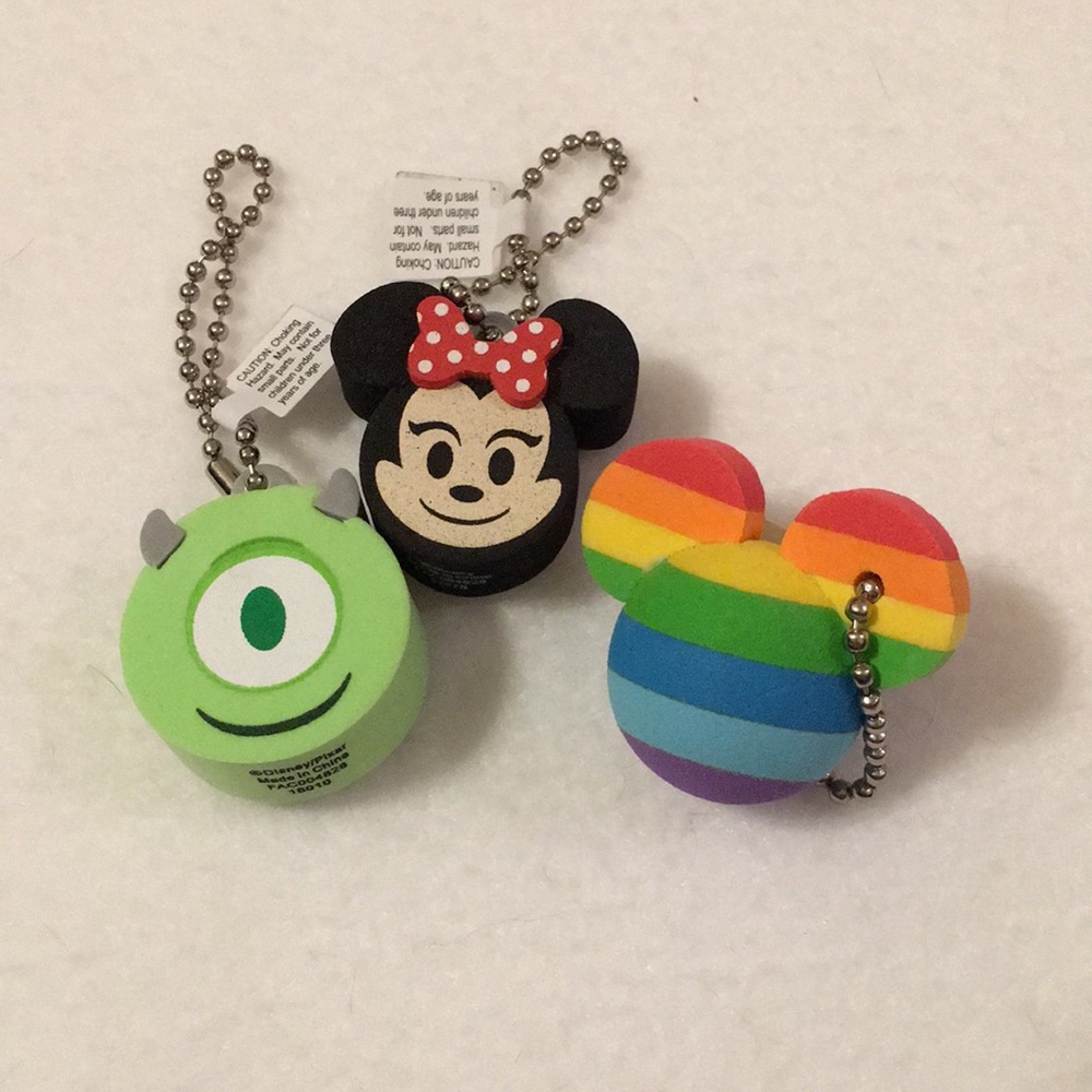 Lot of 3 Disney keychains NWT